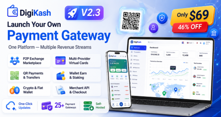 DigiKash v-2.5 Complete Payment Gateway & Crypto Digital Wallet